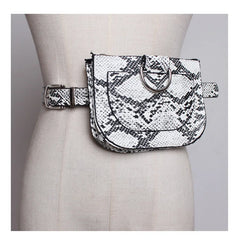Waist Bag Snake Skin Waist Belt High Female Purse