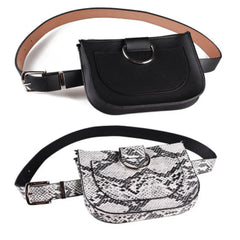 Waist Bag Snake Skin Waist Belt High Female Purse