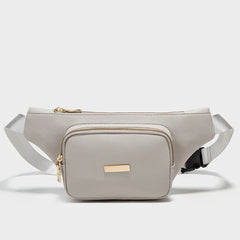 Large Capacity Women's Waist Bag Double Zipper Messenger Camera Bag