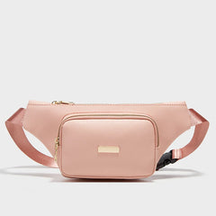 Large Capacity Women's Waist Bag Double Zipper Messenger Camera Bag
