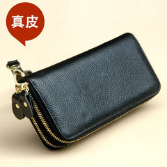 Green Leather Women's Wallet Handbag Purse Large Capacity Zipper
