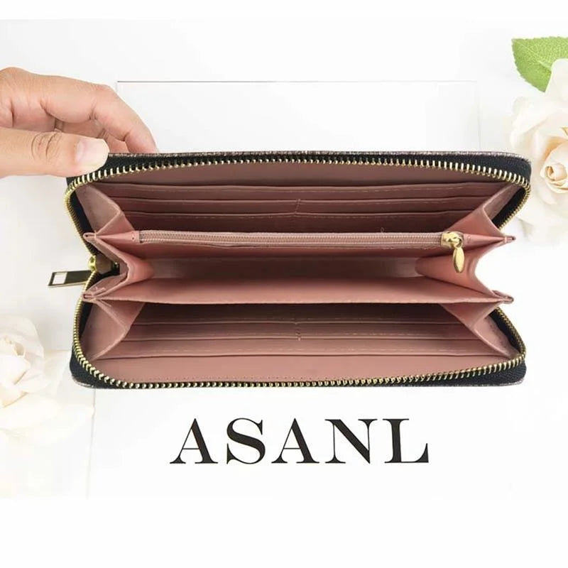 Women's Long Zipper Purse Large Capacity Handbag