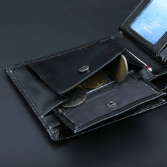 Men Leather Wallets Purse Short Male Clutch Money Bag