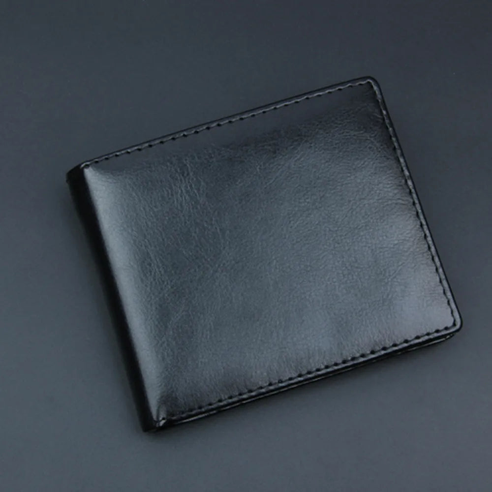 Men Leather Wallets Purse Short Male Clutch Money Bag