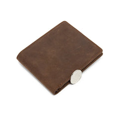Retro Cow Leather Men's Short Wallet 2 Fold
