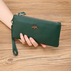 Leather Clutch Women Wallet Long Carteira Feminina