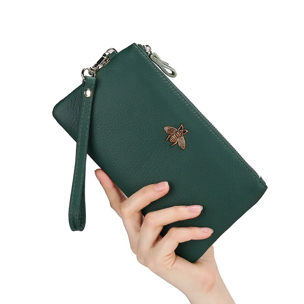Leather Clutch Women Wallet Long Carteira Feminina