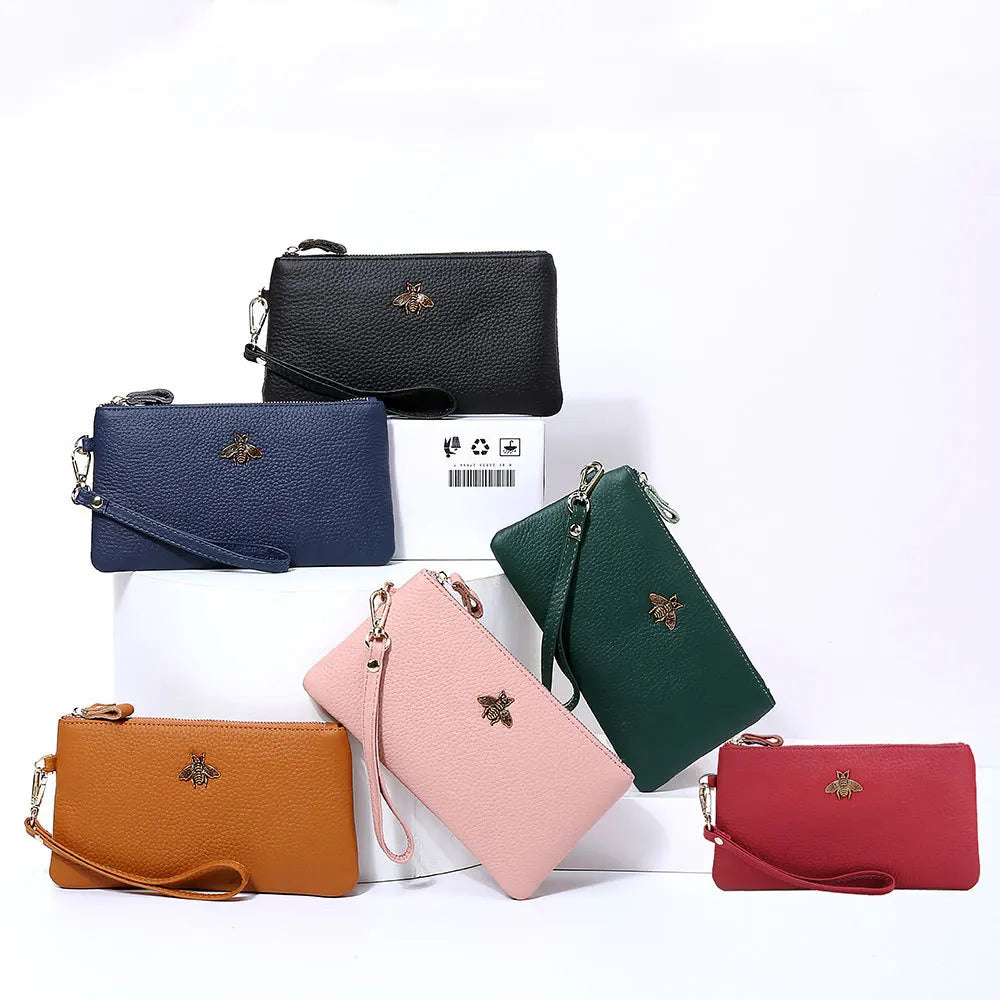 Leather Clutch Women Wallet Long Carteira Feminina