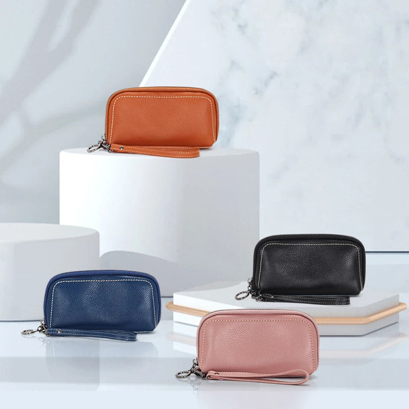 Leather Clutch Bag High Capacity Women Wallet Organizer