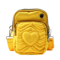 Women Heart PU Wallet Clutch Shoulder Bag Ladies Purse