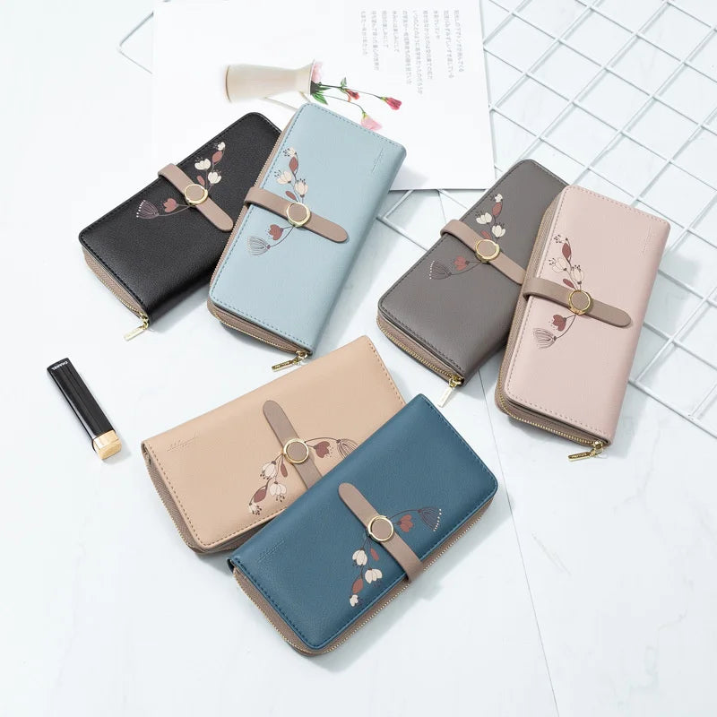 Women's Print Handheld Multifunctional Long Wallet