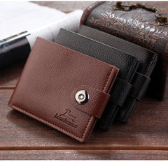 Men Leather Wallet Purse Short Male Clutch Money Bag