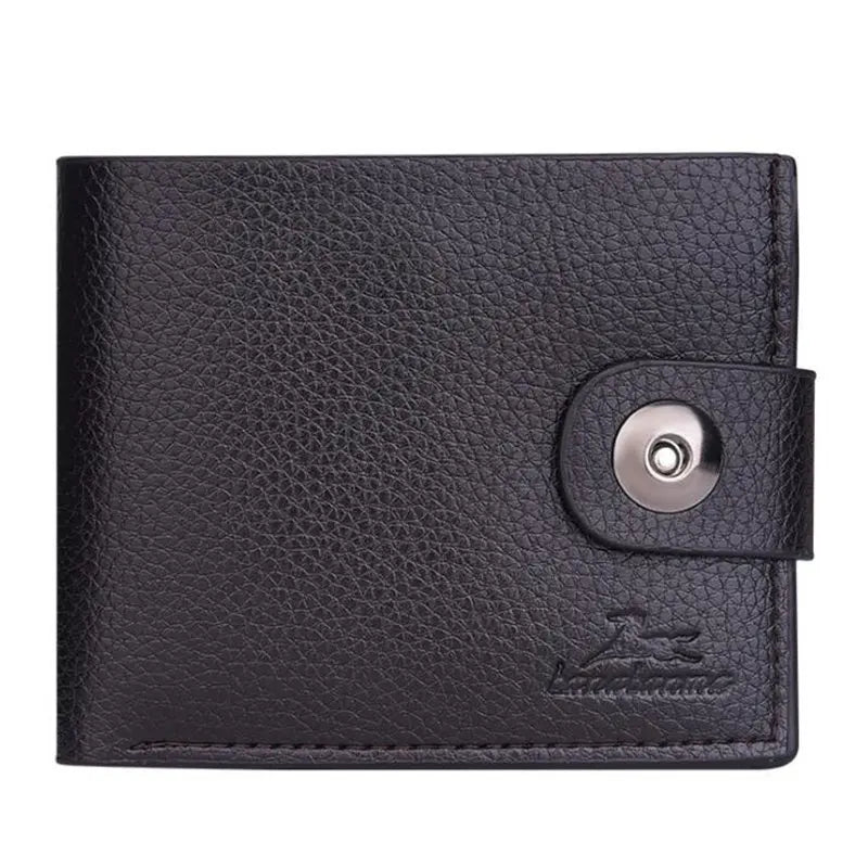 Men Leather Wallet Purse Short Male Clutch Money Bag