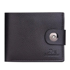 Men Leather Wallet Purse Short Male Clutch Money Bag