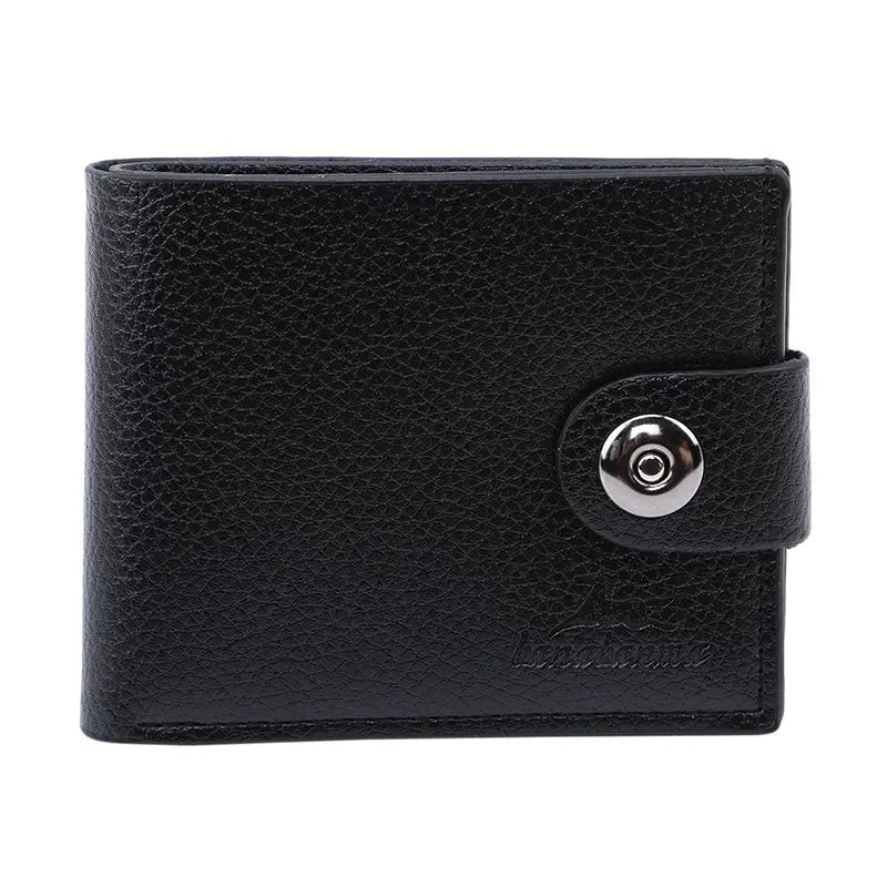 Men Leather Wallet Purse Short Male Clutch Money Bag