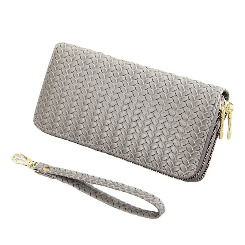 Women's Long Double Zipper Wallet Large Capacity Hand Bag