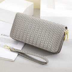Women's Long Double Zipper Wallet Large Capacity Hand Bag