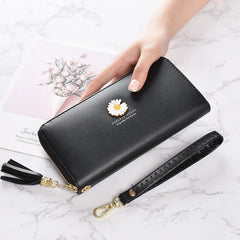Women's Little Daisy Long Wallet with Wrist Band