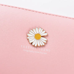 Women's Little Daisy Long Wallet with Wrist Band