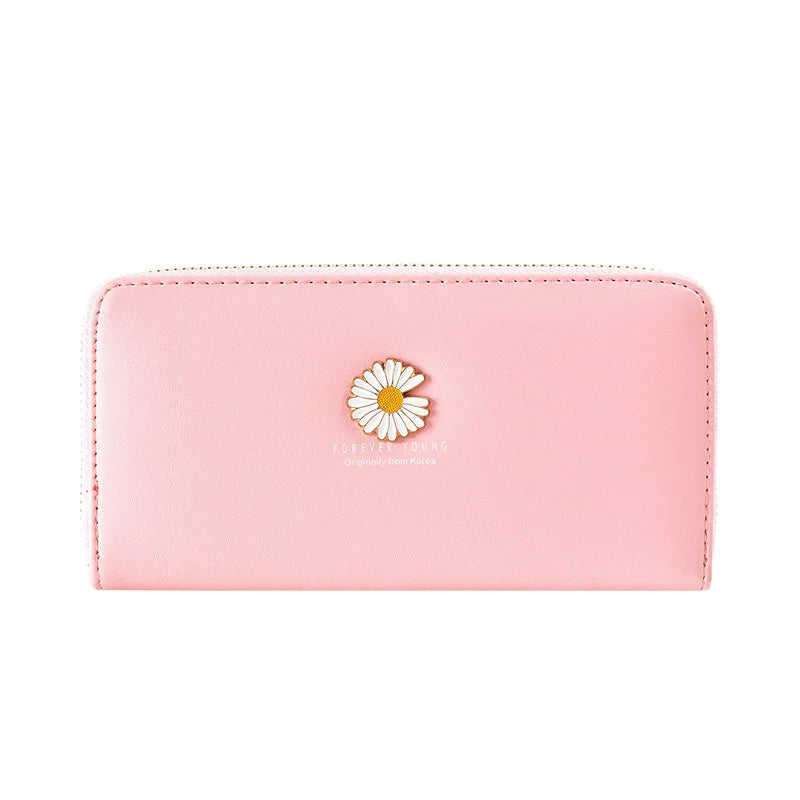 Women's Little Daisy Long Wallet with Wrist Band