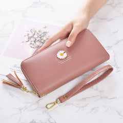 Women's Little Daisy Long Wallet with Wrist Band