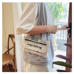 Women's Newspaper Messenger Bag Crossbody Clutch Purse