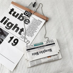 Women's Newspaper Messenger Bag Crossbody Clutch Purse