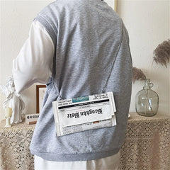 Women's Newspaper Messenger Bag Crossbody Clutch Purse