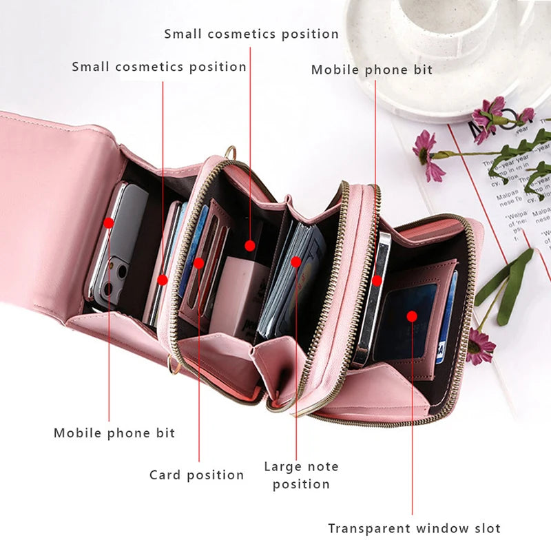 Women's Touch Screen Crossbody Purse Handbag