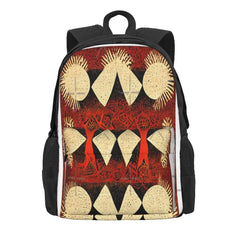 Warli Art Backpack with Zipper for Men & Women