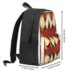 Warli Art Backpack with Zipper for Men & Women