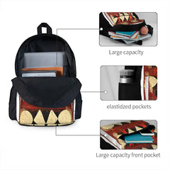Warli Art Backpack with Zipper for Men & Women