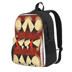 Warli Art Backpack with Zipper for Men & Women