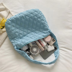 Yellow Crossbody Space Cotton Pad Bag Large Capacity Shoulder Bag
