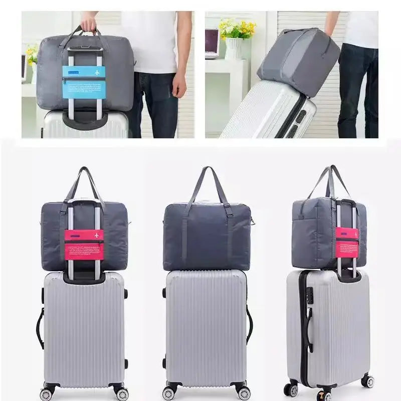 Waterproof Foldable Hand Travel Bag Unisex Nylon Handbag