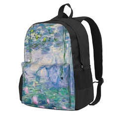 Water Lilies Claude Monet Fine Art 1 Backpacks Men's Backpacks Bags For Women Vi