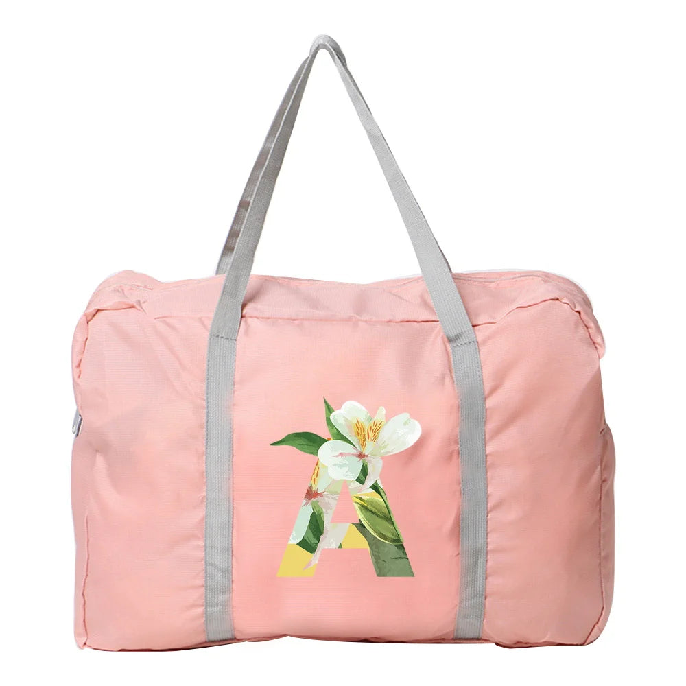 Water Proof Shoulder Travel Bag Floral Series Printed Handbag Luggage Pack Women