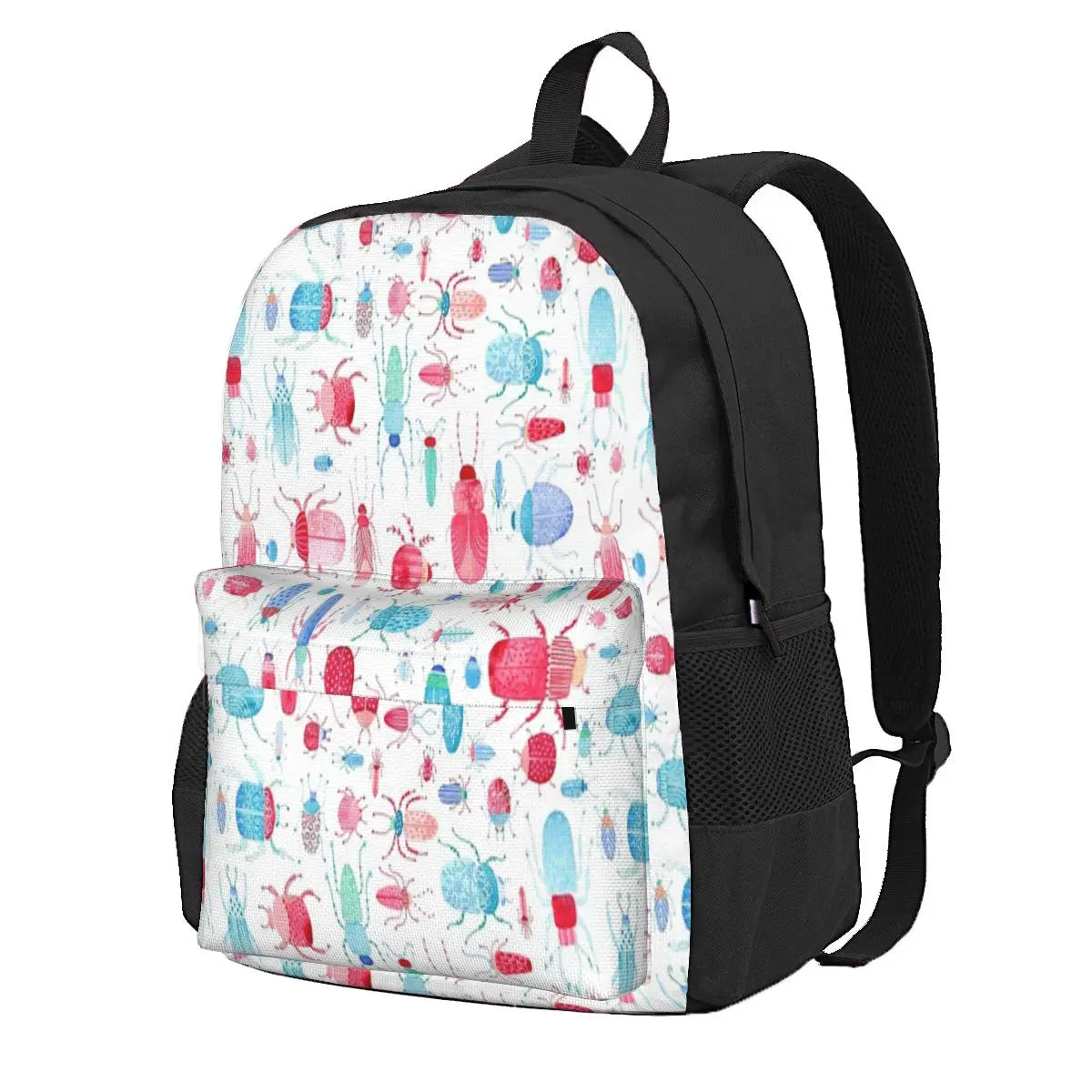 Watercolor Beetles Backpacks Men's & Women's Bag