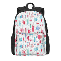 Watercolor Beetles Backpacks Men's & Women's Bag