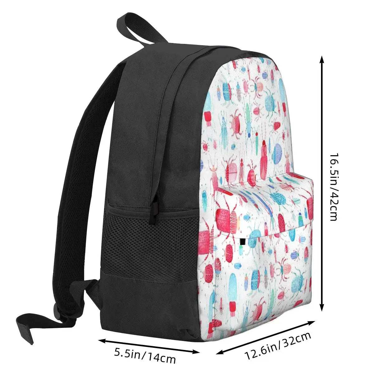 Watercolor Beetles Backpacks Men's & Women's Bag