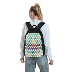 Watercolor Chevron Pattern Backpacks Men Women Manga Bags