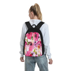 Watercolor Flowers Pink Fuchsia Backpacks Men Women