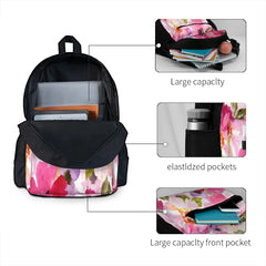 Watercolor Flowers Pink Fuchsia Backpacks Men Women
