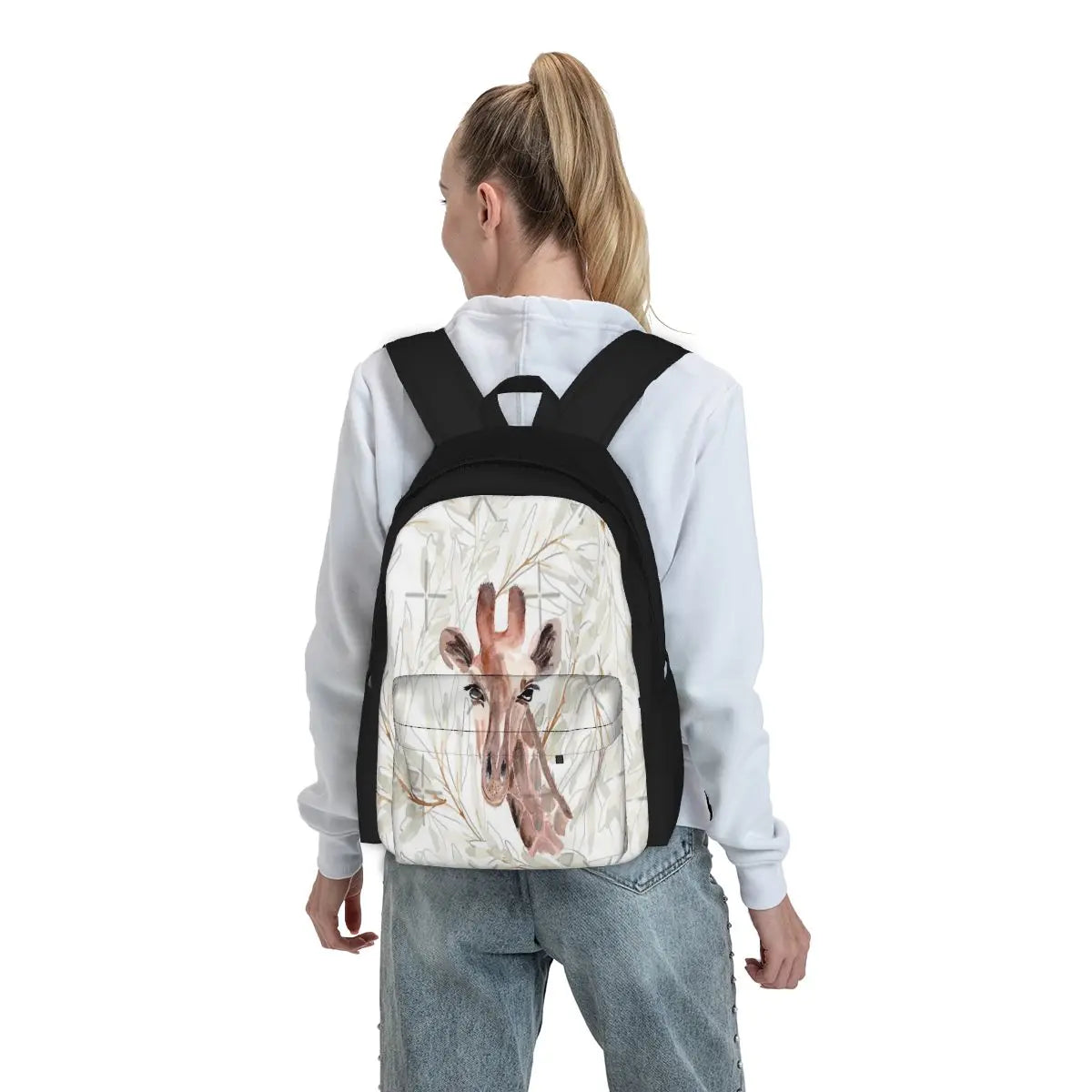 Watercolor Giraffe 2 Backpacks Men Women Kids