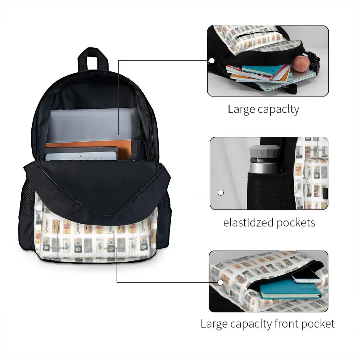 Watercolour Backpack - Frightened Men's & Women's Bags