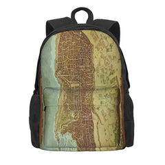Waterdeep City Map Backpacks Men's Backpacks Bags For Women Female Bag
