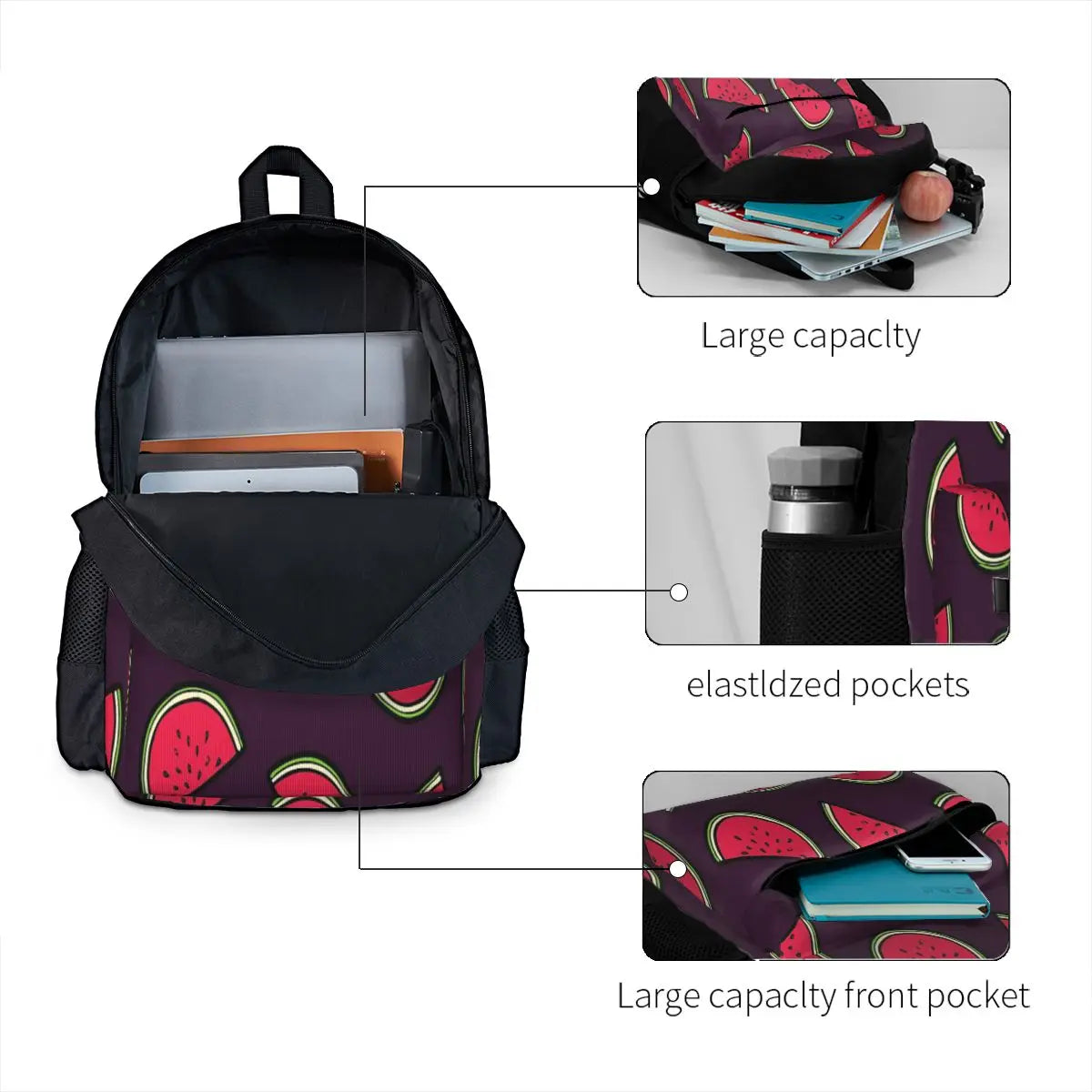 Watermelon Pattern Backpacks Men's & Women's Bag