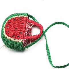 Watermelon Vacation Beach Straw Woven Bag Women Travel Shopper Bags