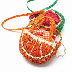 Watermelon Vacation Beach Straw Woven Bag Women Travel Shopper Bags