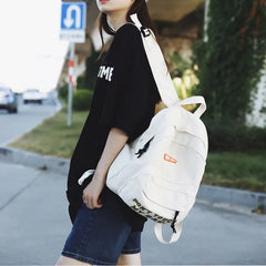 Waterproof Canvas Women Backpack Anti-Theft Shoulder Bag School Bag